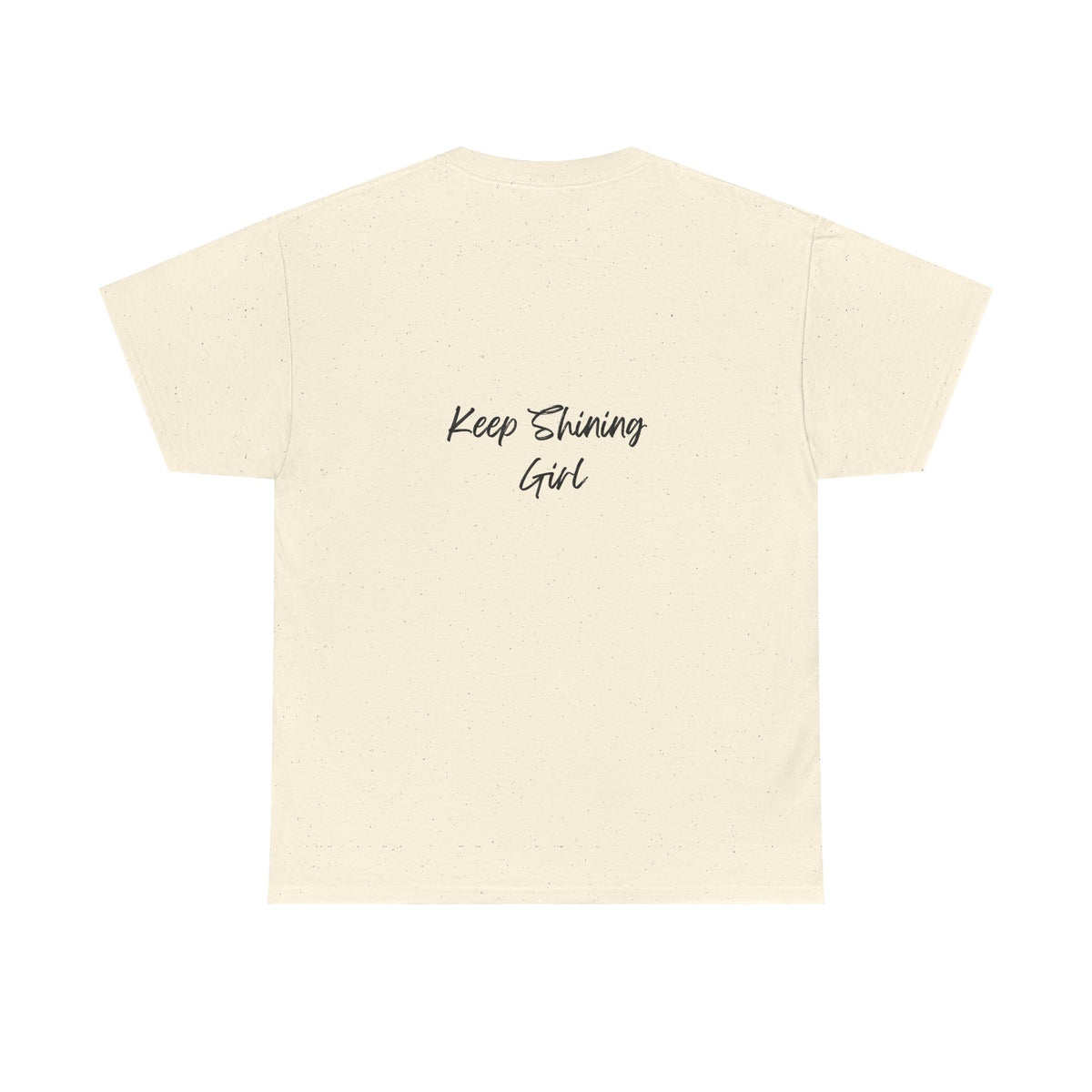 Keep Shining Girl T-Shirt | Pink Fashion Illustration, Inspirational Script