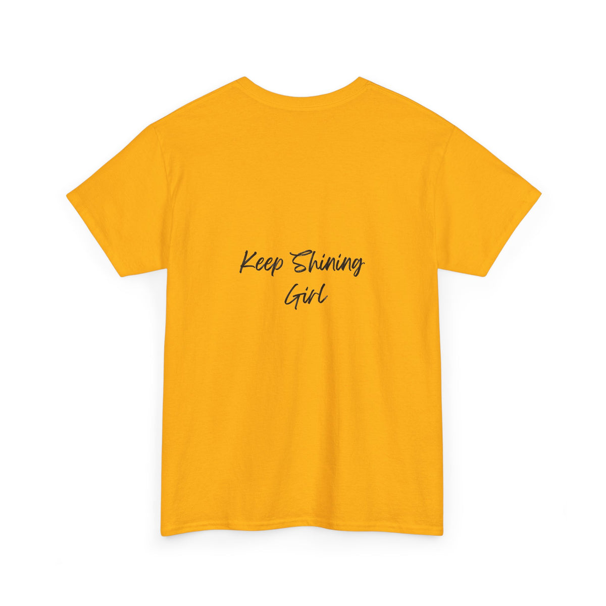 Keep Shining Girl T-Shirt | Pink Fashion Illustration, Inspirational Script