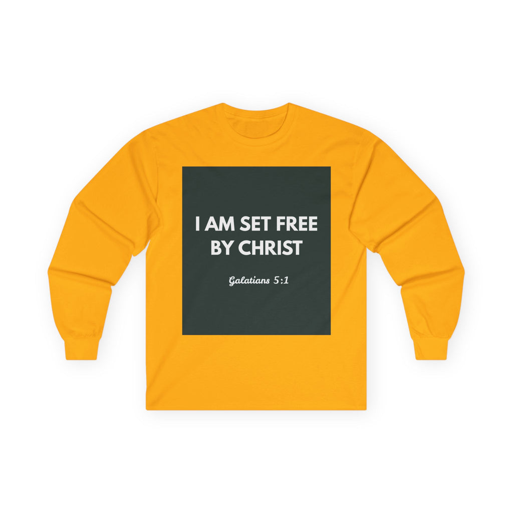 Galatians 5:1 Inspirational Long Sleeve Tee