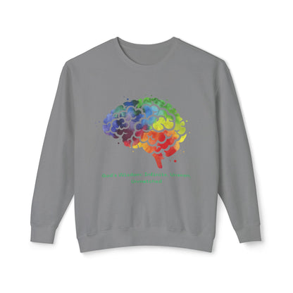 God's Wisdom Rainbow Crewneck Sweatshirt - Unisex Inspirational Apparel