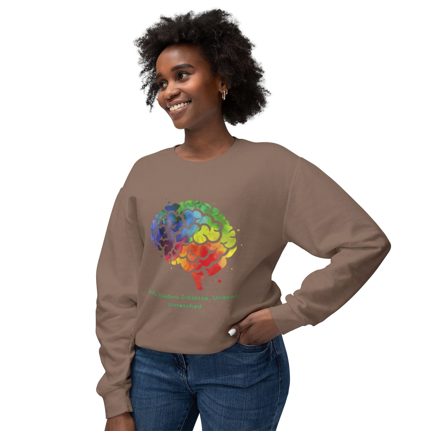 God's Wisdom Rainbow Crewneck Sweatshirt - Unisex Inspirational Apparel