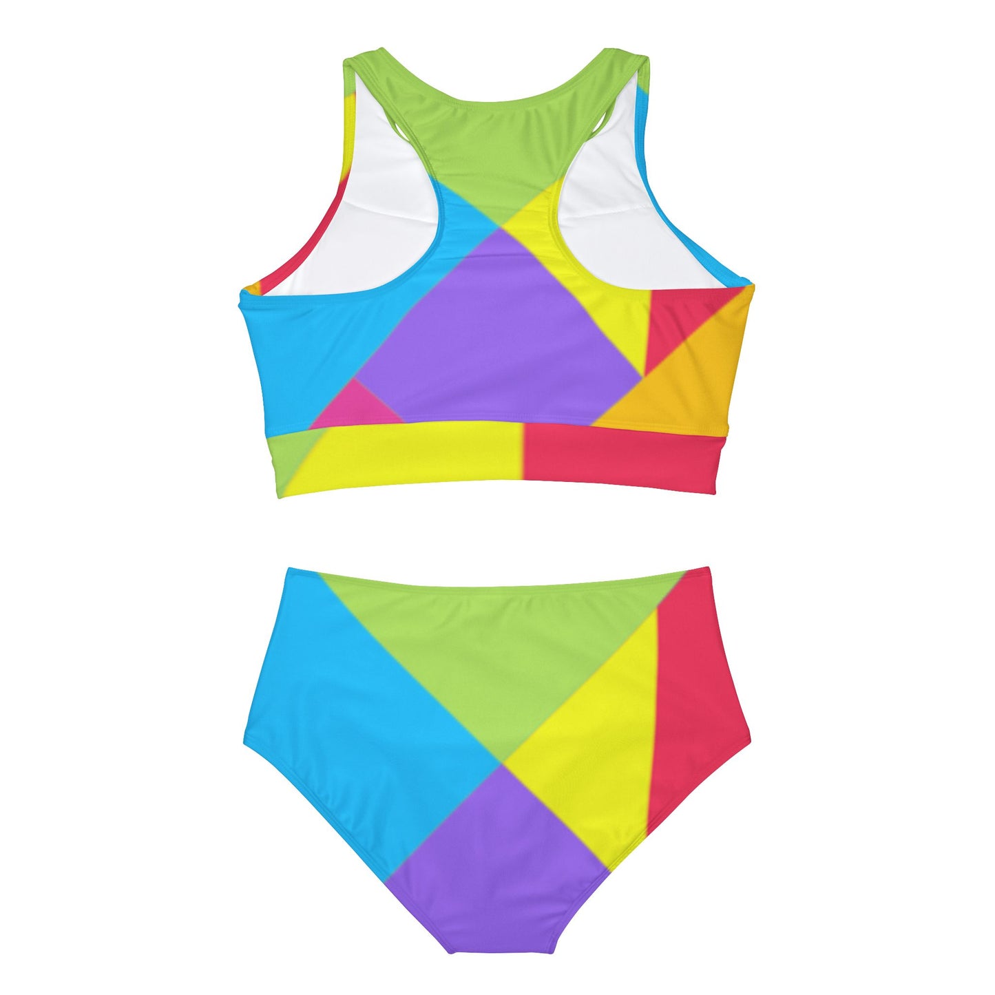 Colorful Sporty Bikini Set - Vibrant Athletic Swimwear for Beach & Pool