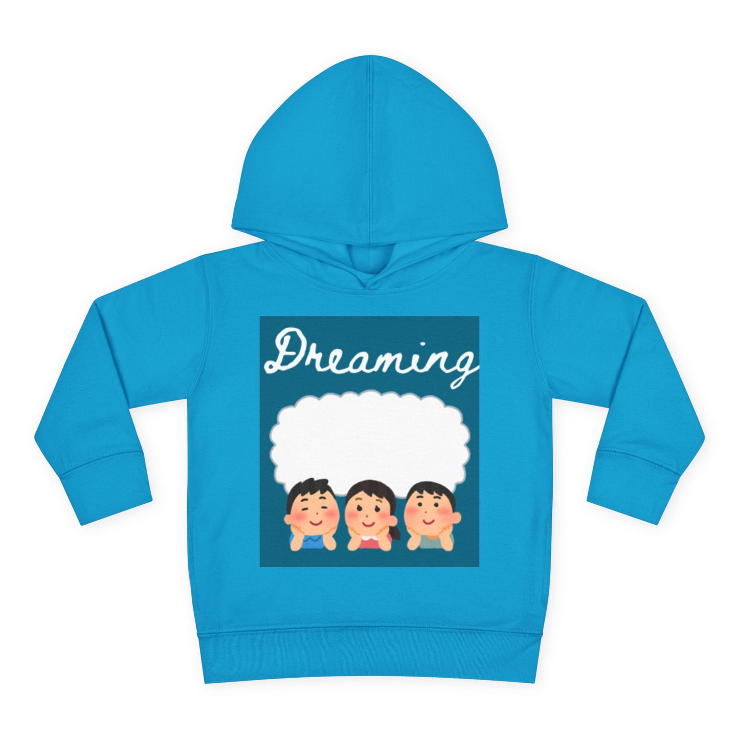 Dreaming Toddler Fleece Hoodie - Cozy Orange Pullover for Playtime and Sleepovers