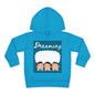 Dreaming Toddler Fleece Hoodie - Cozy Orange Pullover for Playtime and Sleepovers