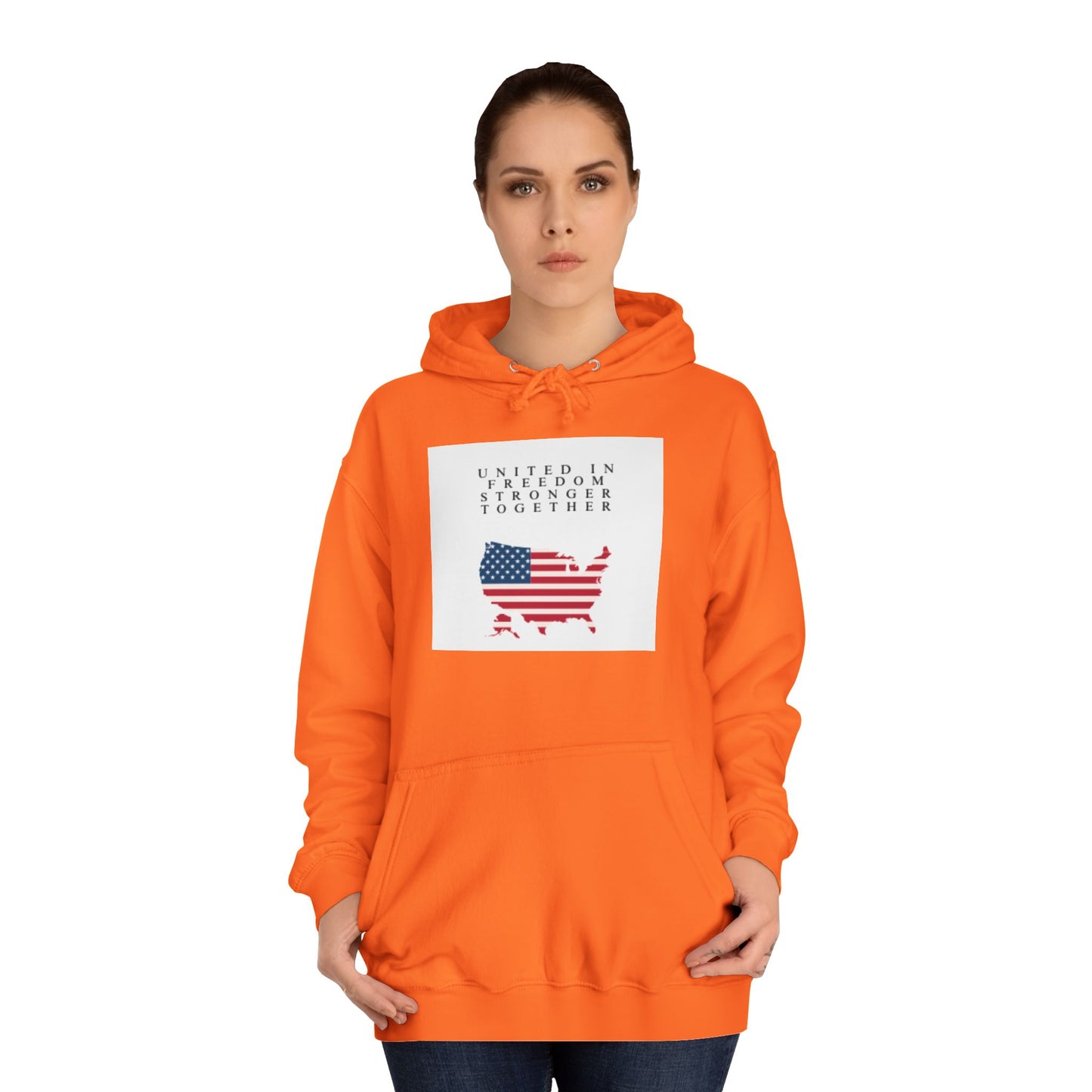 Unisex College Hoodie - "United in Freedom Together" Design