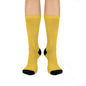 Cushioned Crew Socks - Cozy Yellow Comfort for Everyday Wear