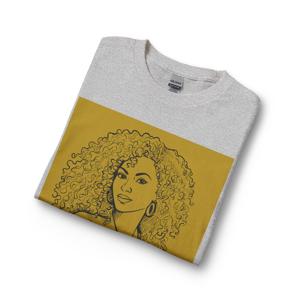 Curly Queen Portrait Long Sleeve Tee