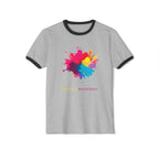 You Are A Masterpiece Unisex Cotton Ringer T-Shirt - Colorful Artistic Design