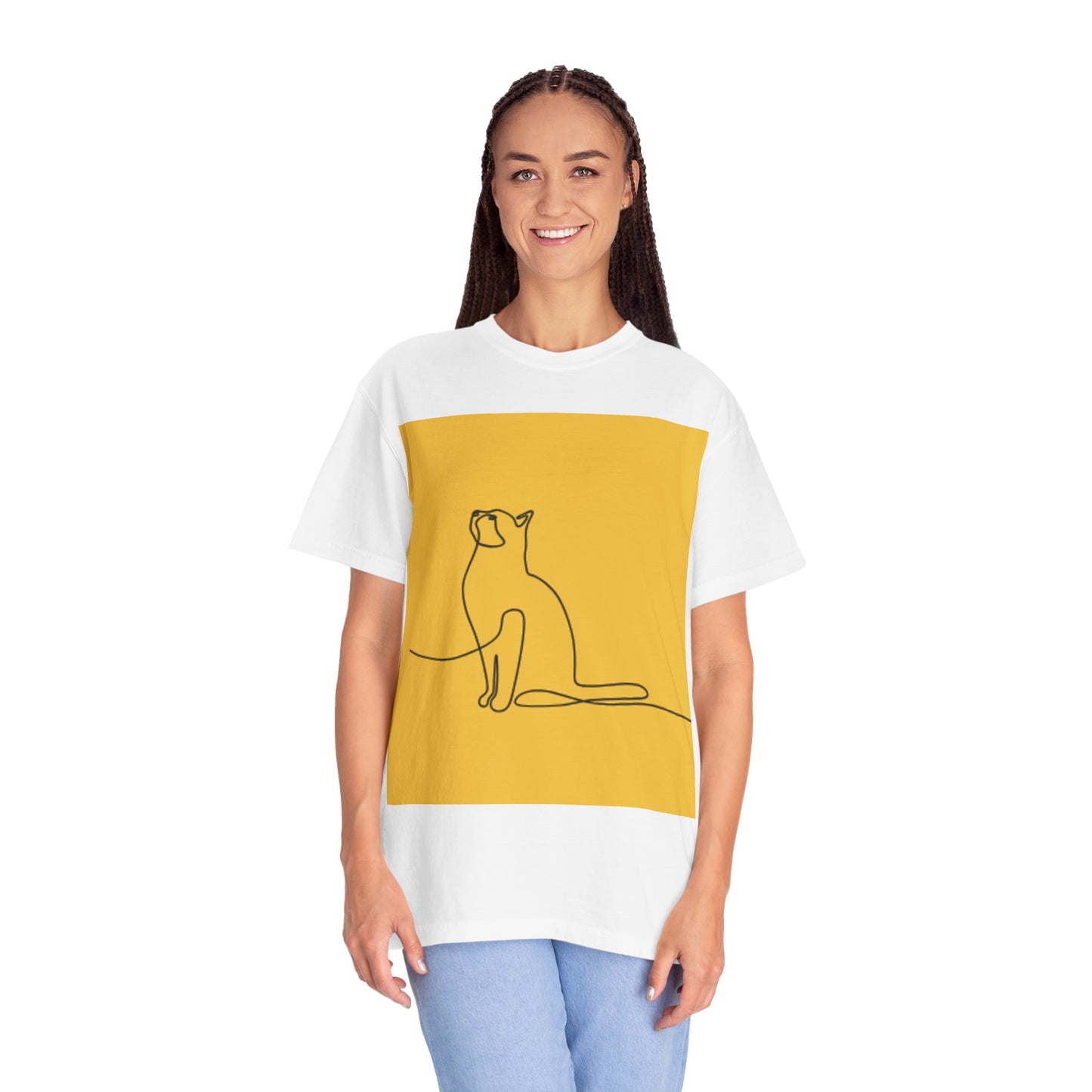 Minimalist Cat Line Art Unisex T-shirt - Perfect Gift for Animal Lovers