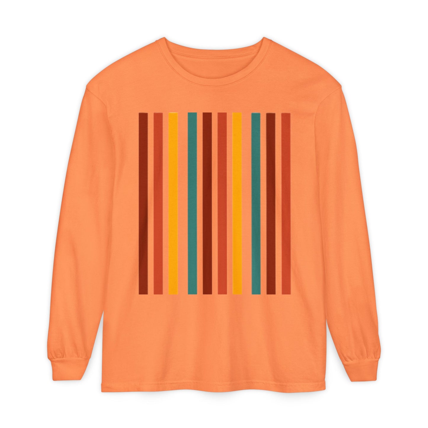 Retro Striped Unisex Long Sleeve T-Shirt - Perfect for Fall & Casual Outings