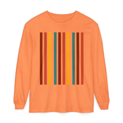 Retro Striped Unisex Long Sleeve T-Shirt - Perfect for Fall & Casual Outings