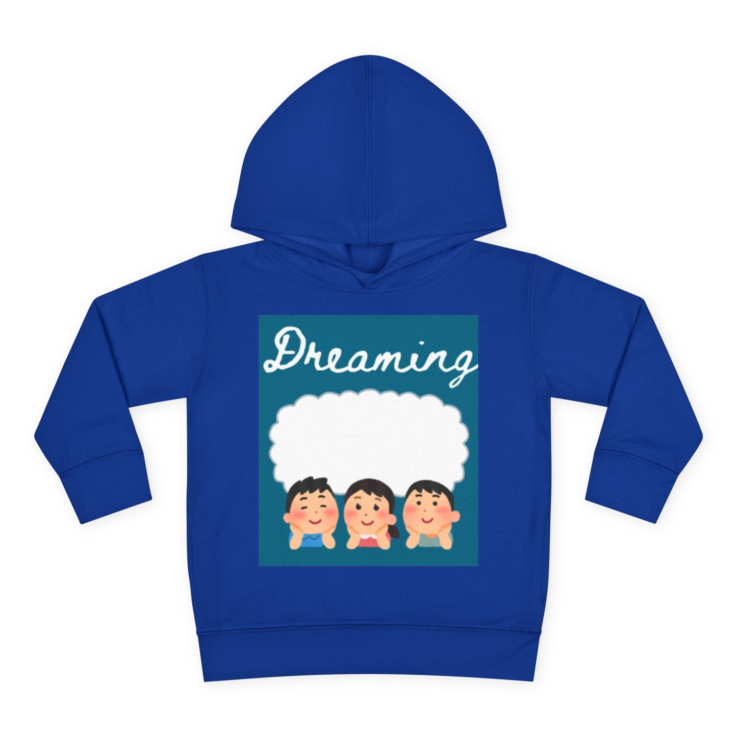 Dreaming Toddler Fleece Hoodie - Cozy Orange Pullover for Playtime and Sleepovers