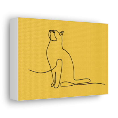 Modern Cat Canvas Gallery Wrap - Minimalist Art for Cat Lovers