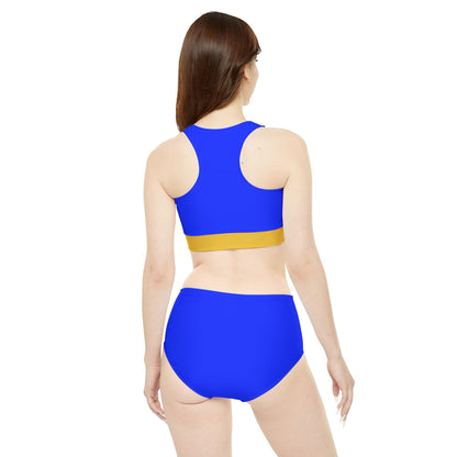 Sporty Colorful Bikini Set - Trendy Swimsuit for Active Beach Days