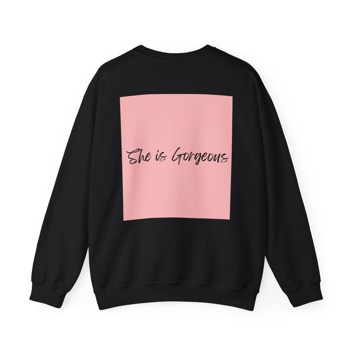 She Is Gorgeous illustration Sweatshirt | Afro Woman Pink Artwork