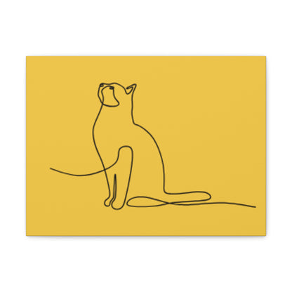 Modern Cat Canvas Gallery Wrap - Minimalist Art for Cat Lovers