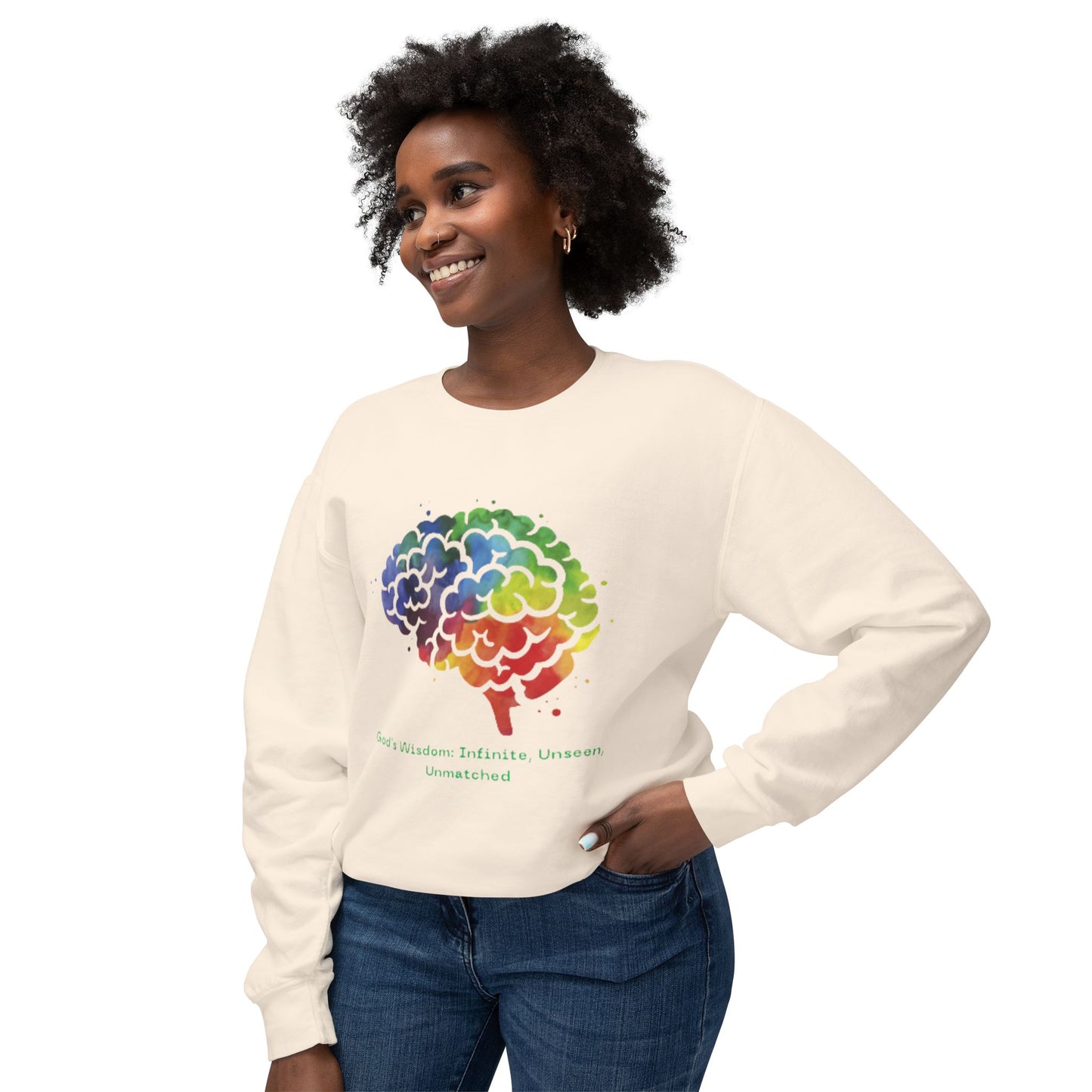 God's Wisdom Rainbow Crewneck Sweatshirt - Unisex Inspirational Apparel