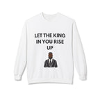 Inspirational Crewneck Sweatshirt – "LET THE KING RISE UP"