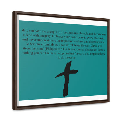 Inspirational Christian Canvas Art - Overcome Obstacles & Inspire Others