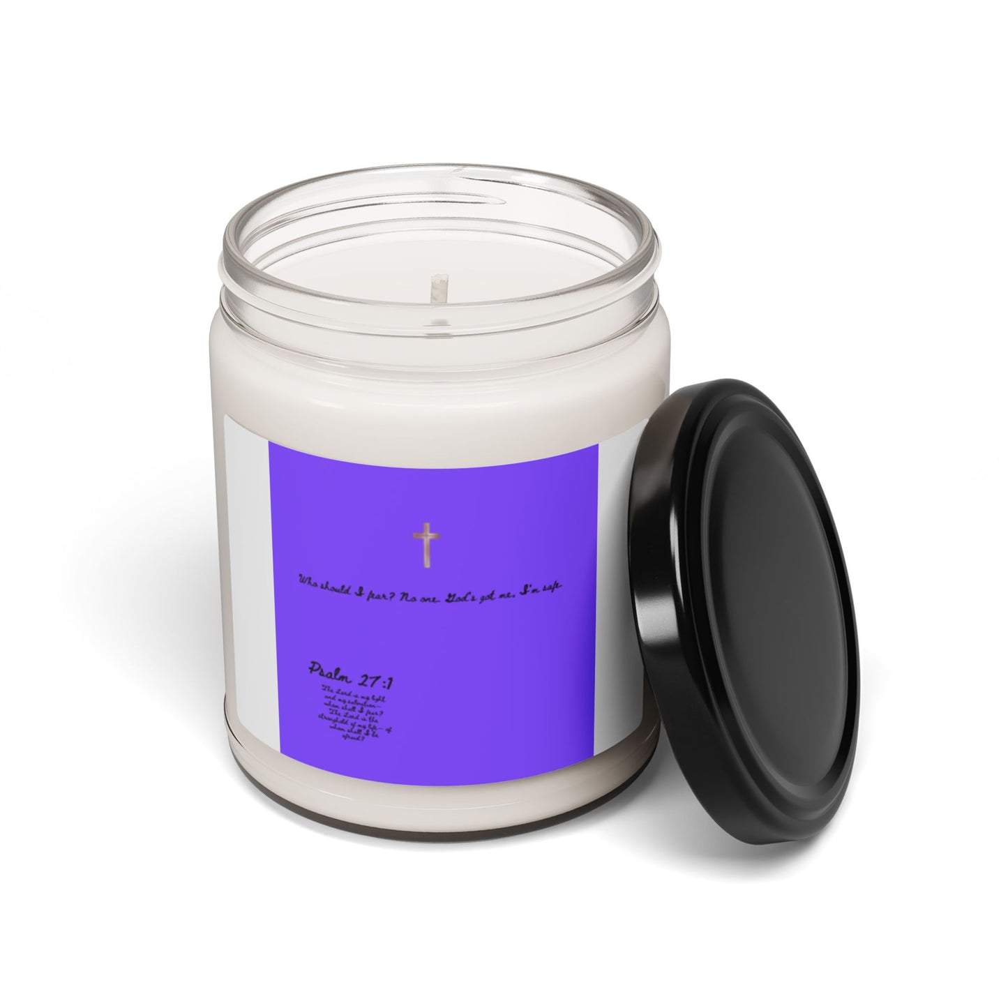 Inspirational Scented Soy Candle - Psalm 27:1 - 9oz