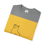 Minimalist Cat Line Art Unisex T-shirt - Perfect Gift for Animal Lovers