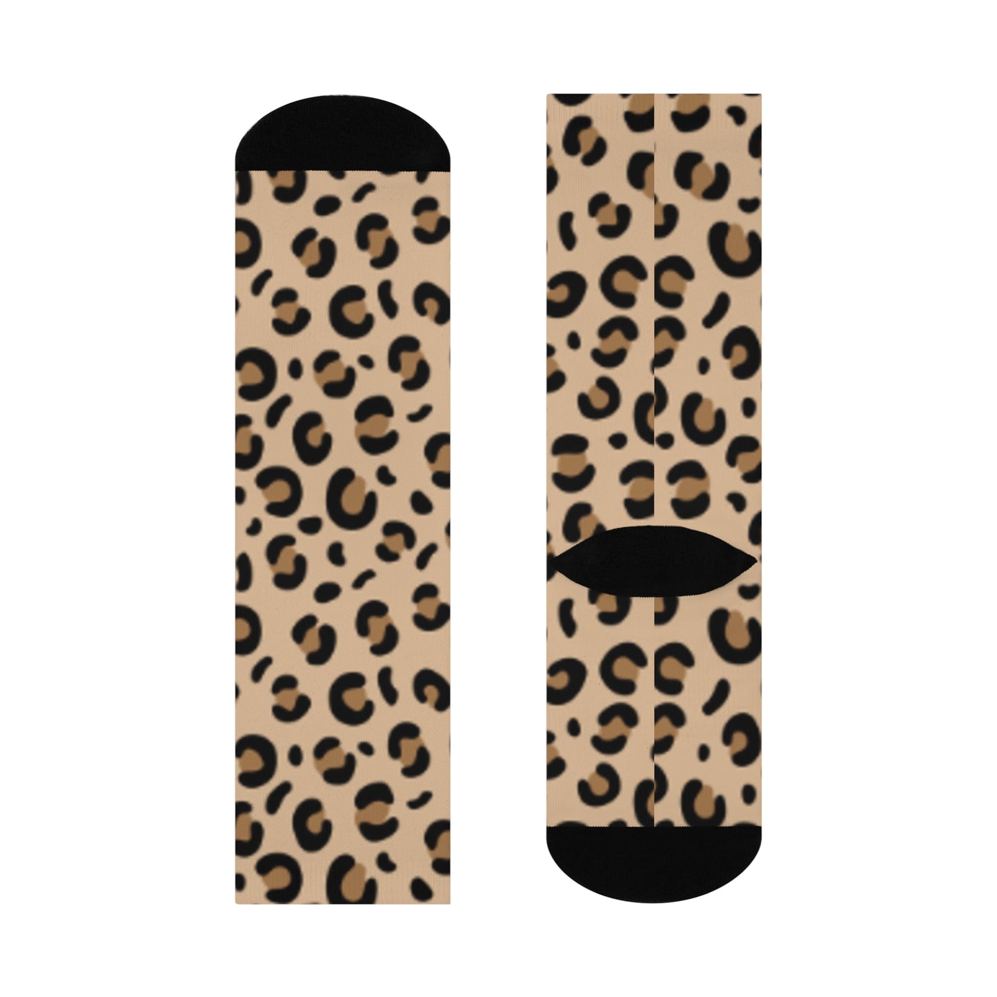 Trendy Leopard Print Cushioned Crew Socks for Comfort and Style