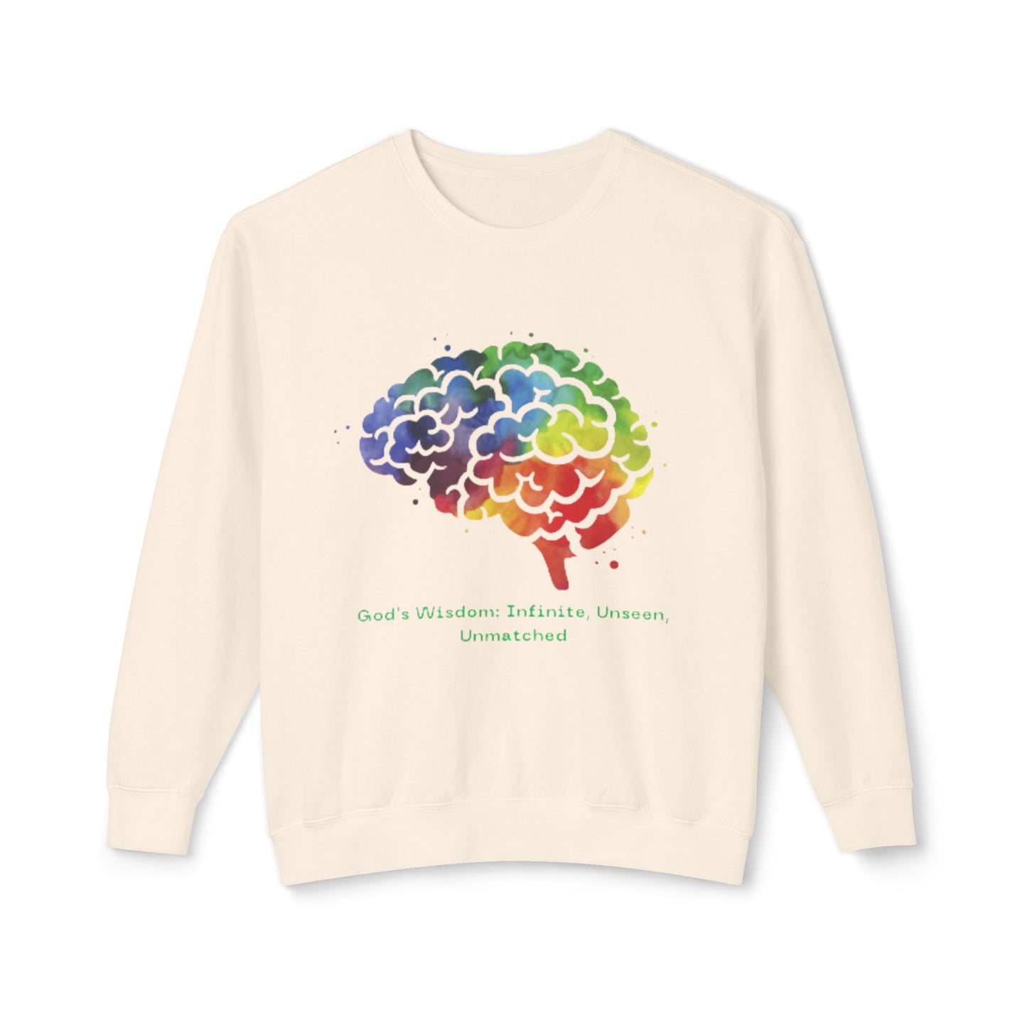 God's Wisdom Rainbow Crewneck Sweatshirt - Unisex Inspirational Apparel