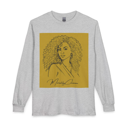 Curly Queen Portrait Long Sleeve Tee