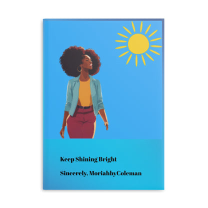 Inspirational Hardcover Notebook - Keep Shining Bright | Motivational Journal for Dreamers