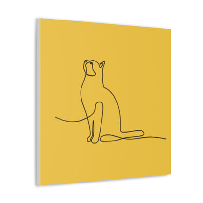 Modern Cat Canvas Gallery Wrap - Minimalist Art for Cat Lovers