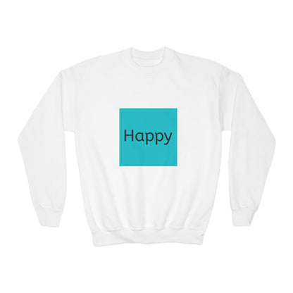 Happy Youth Crewneck Sweatshirt - Bright & Cheerful Comfort for Kids