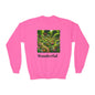 Youth Crewneck Sweatshirt - 'Wonderful' Floral Garden Design