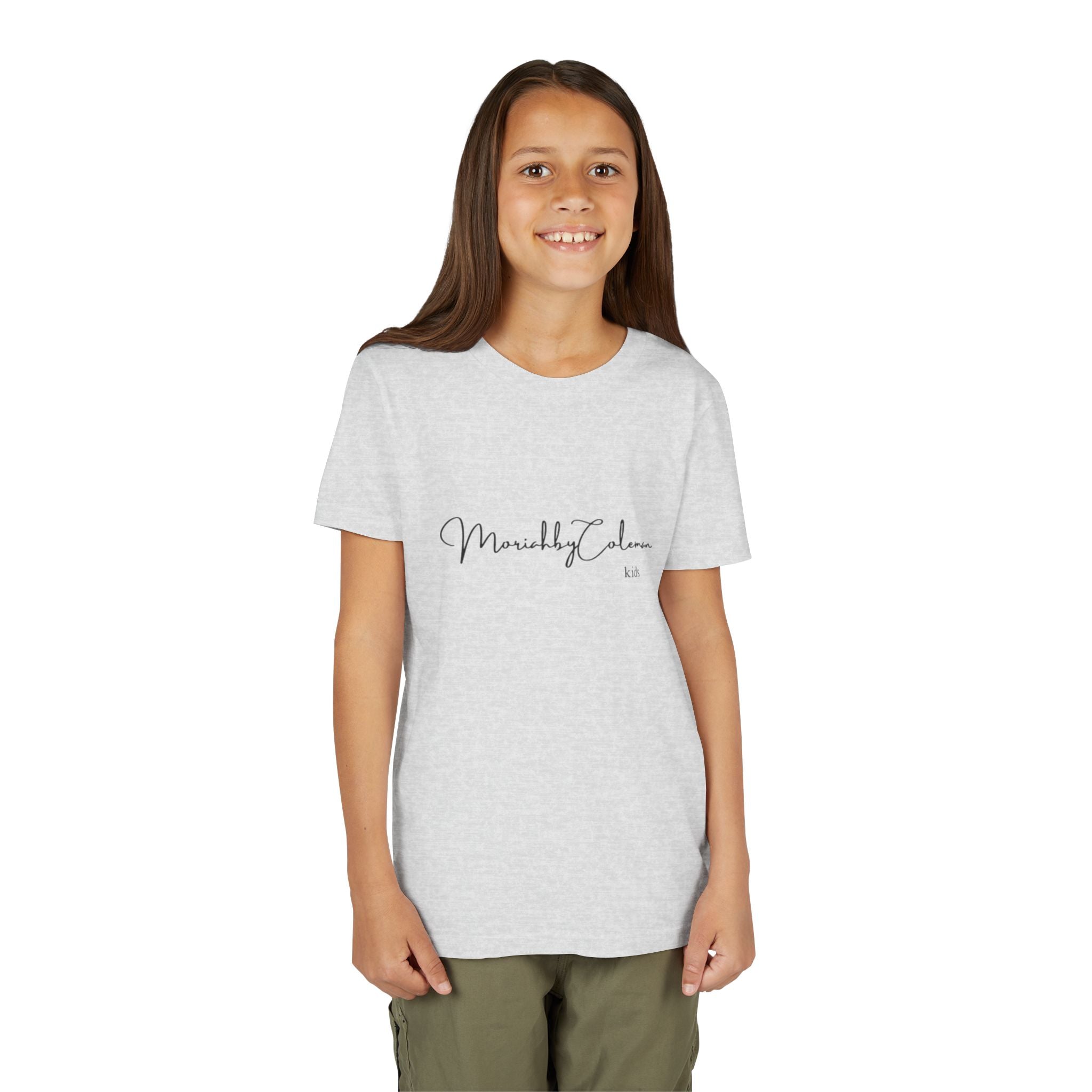 Stylish Youth Tee with Elegant Script Design, Perfect for Kids' Parties, Birthdays, Everyday Wear, Gift Ideas, and Family Photos