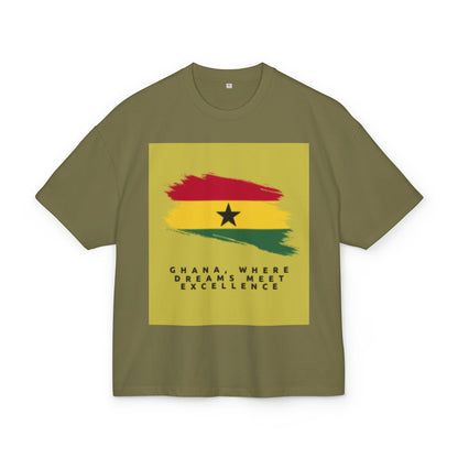 Ghana Dreams Cotton Box Tee - Unisex T-Shirt for Pride and Culture