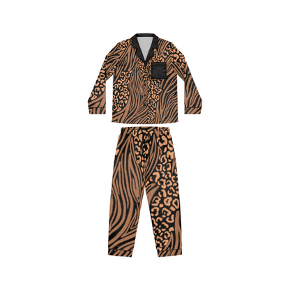 Luxurious Women's Satin Pajamas in Bold Animal Print – Comfortable & Stylish Sleepwear