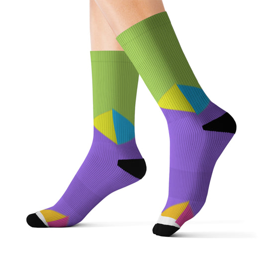 Vibrant Colorful Sublimation Socks for Fun and Style