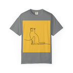 Minimalist Cat Line Art Unisex T-shirt - Perfect Gift for Animal Lovers