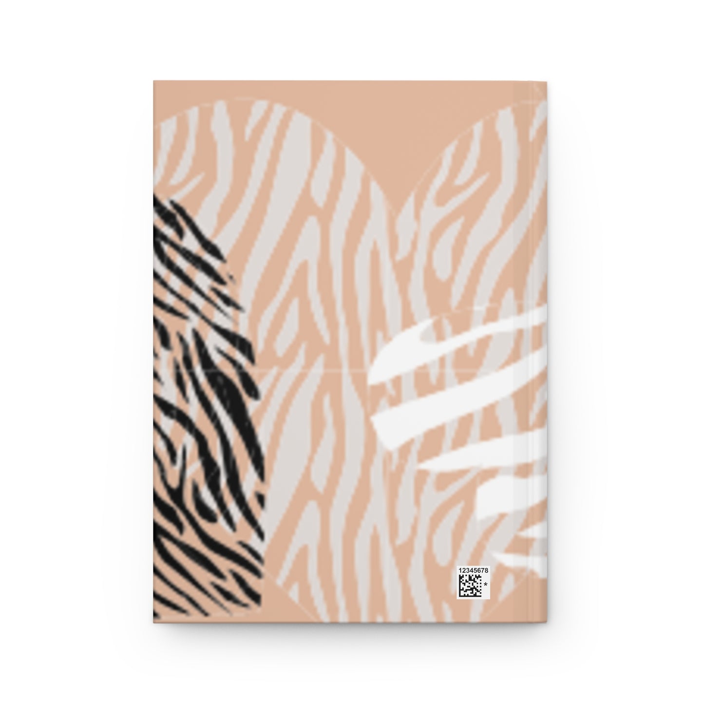 Stylish Matte Hardcover Journal with Zebra Print Design