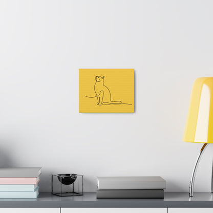 Modern Cat Canvas Gallery Wrap - Minimalist Art for Cat Lovers