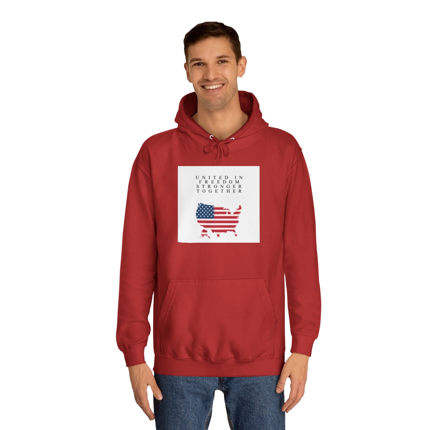 Unisex College Hoodie - "United in Freedom Together" Design