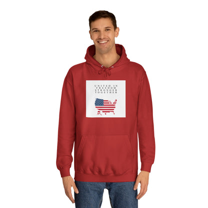 Unisex College Hoodie - "United in Freedom Together" Design