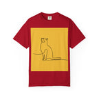 Minimalist Cat Line Art Unisex T-shirt - Perfect Gift for Animal Lovers