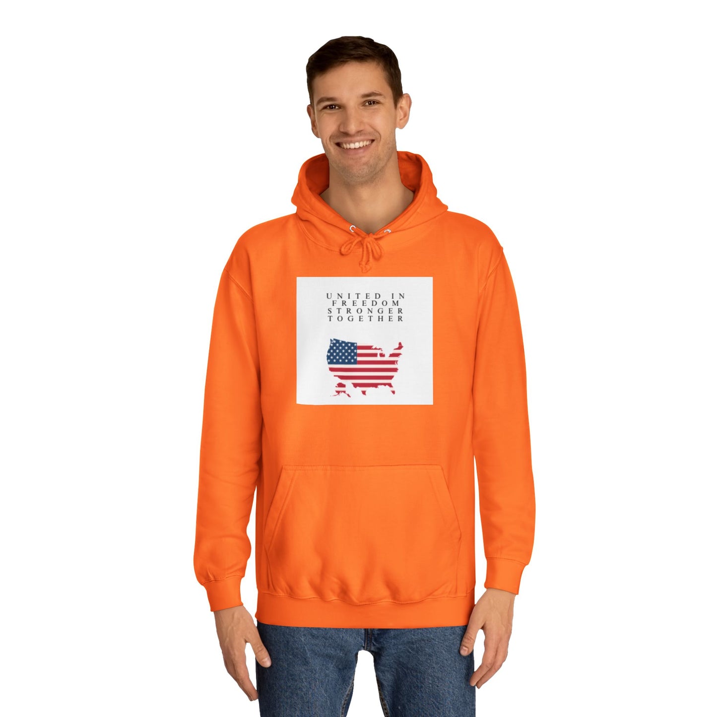 Unisex College Hoodie - "United in Freedom Together" Design