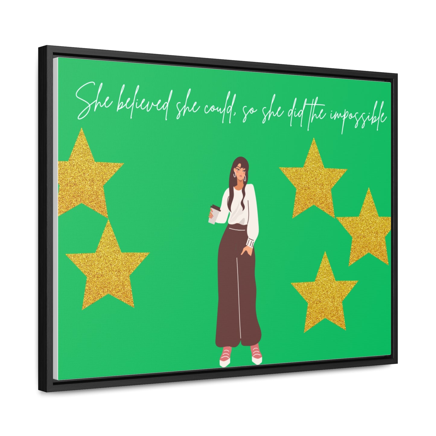 Inspirational Gallery Canvas Wrap - 'She Believed She Could' Wall Art