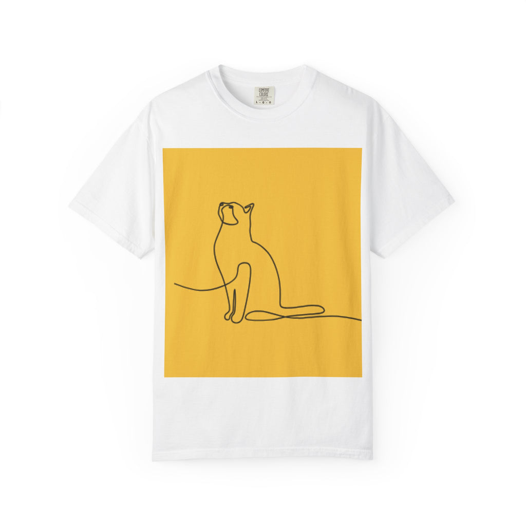 Minimalist Cat Line Art Unisex T-shirt - Perfect Gift for Animal Lovers