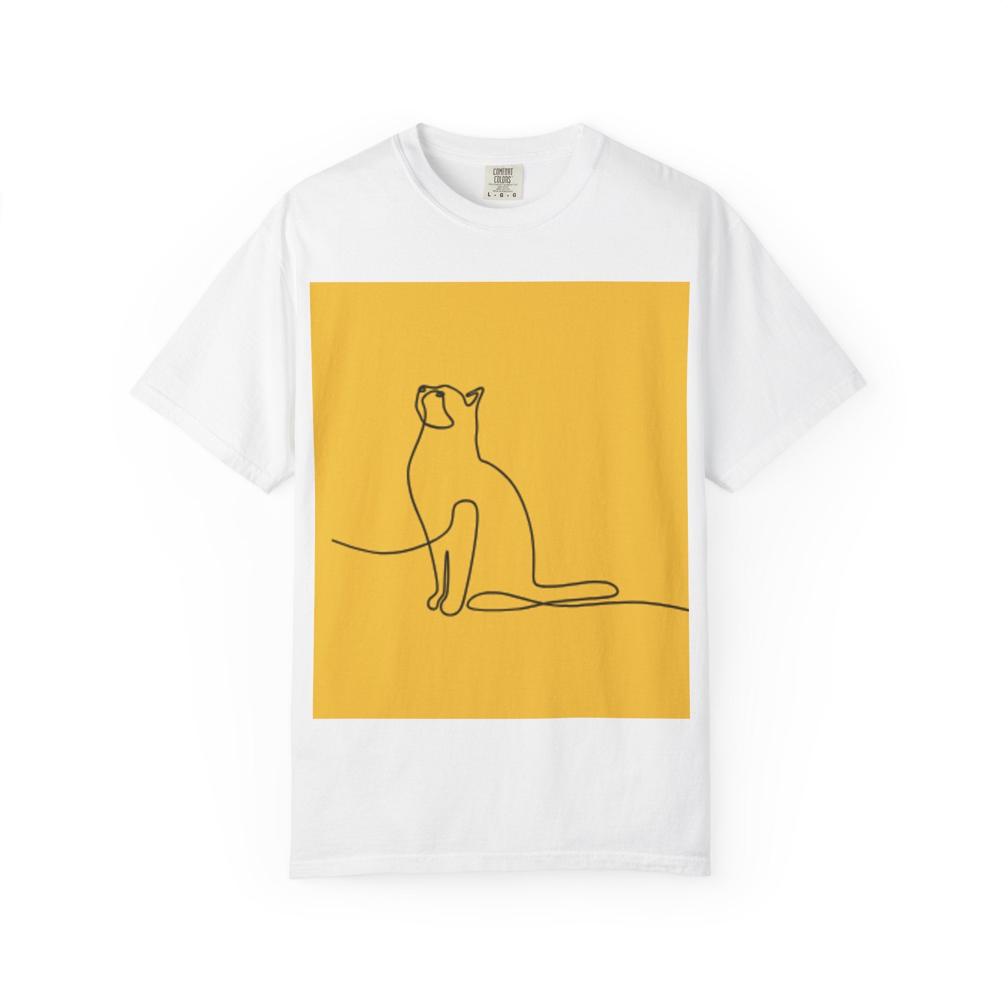 Minimalist Cat Line Art Unisex T-shirt - Perfect Gift for Animal Lovers
