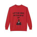 Inspirational Crewneck Sweatshirt – "LET THE KING RISE UP"