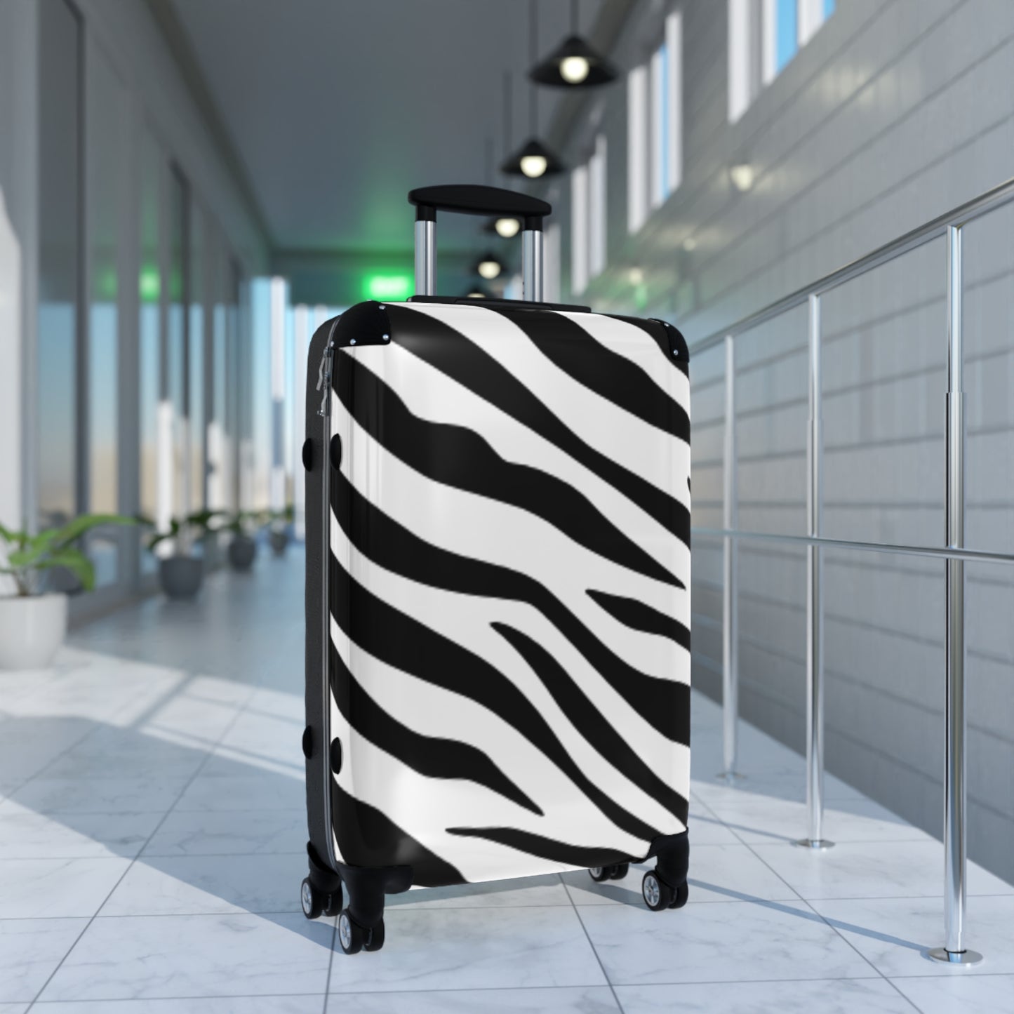 Stylish Zebra Print Suitcase - Travel in Style with Bold Designs