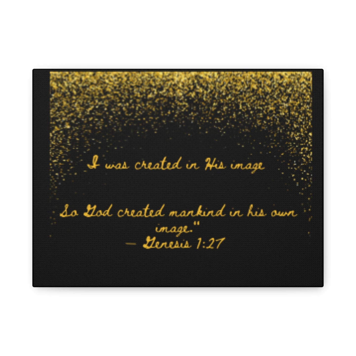 Inspirational Canvas Art - "Created in His Image" - Elegant Religious Wall Decor