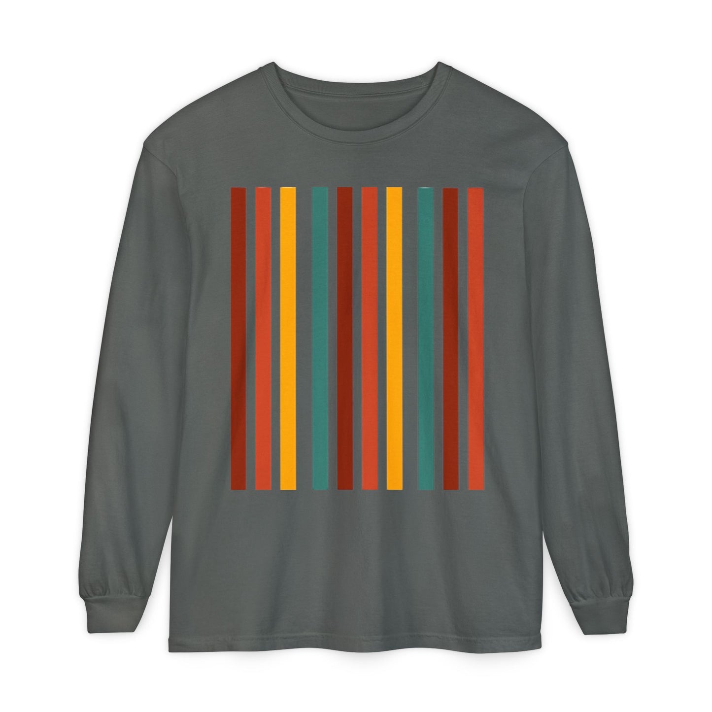 Retro Striped Unisex Long Sleeve T-Shirt - Perfect for Fall & Casual Outings